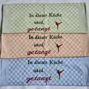 Geschirrtuch bestickt